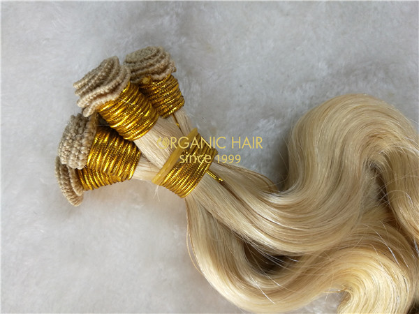 Wholesale hand tied weft #22 soft wave X15